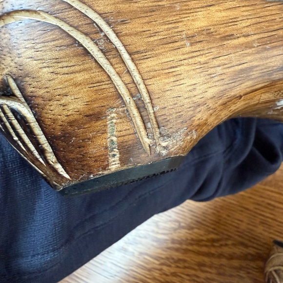 Carved Wooden Slides Clogs‎ Summer Shoes Wedges Heels Woven Retro Sandals 7.5 8 - Picture 9 of 11